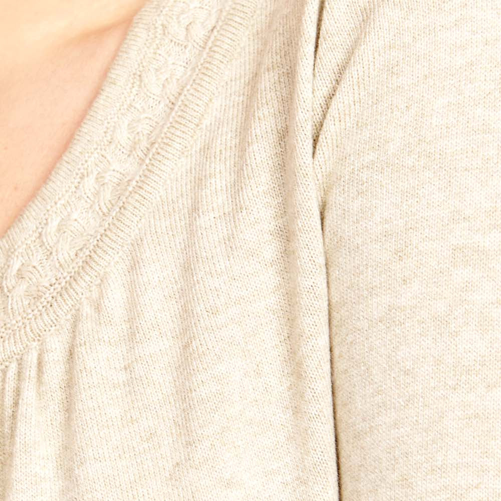 Blusa escote redondo con tenza
