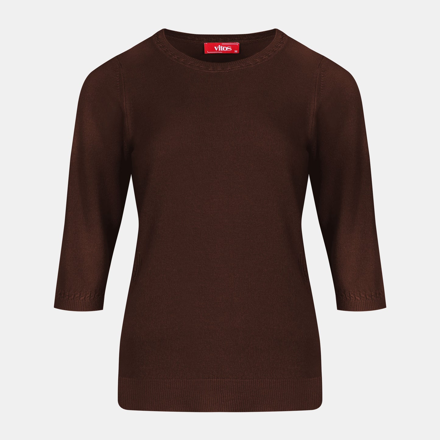 Blusa punto trenza estructura manga 3/4 - C0006 Invierno