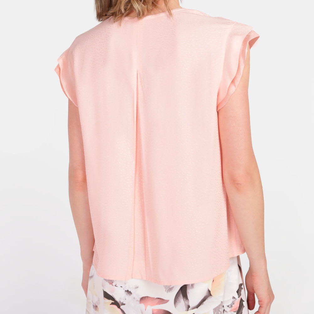 Blusa escote V manga plizada Emma
