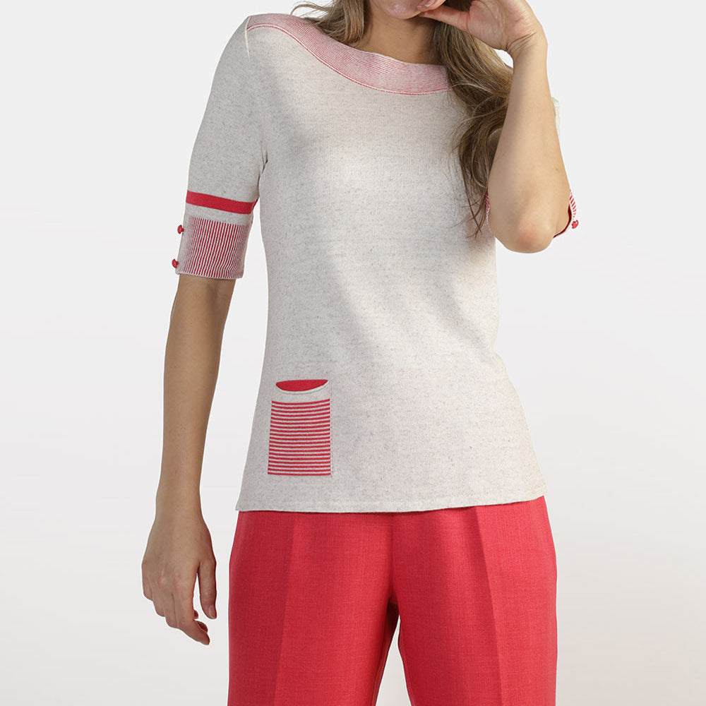 Blusa manga corta con bolsillo Matilda