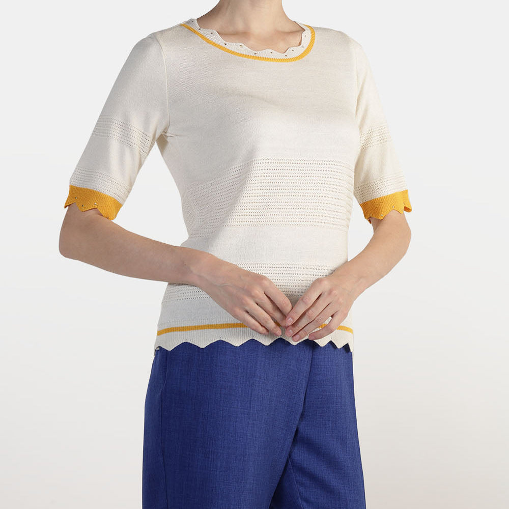 Blusa tejida contrastes Carlota