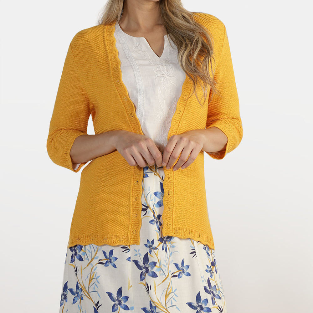Cardigan puntada manga 3/4 Carlota
