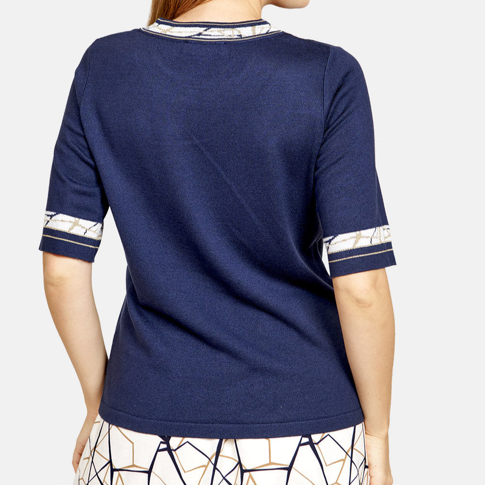 Blusa escote redondo manga corta Toscana