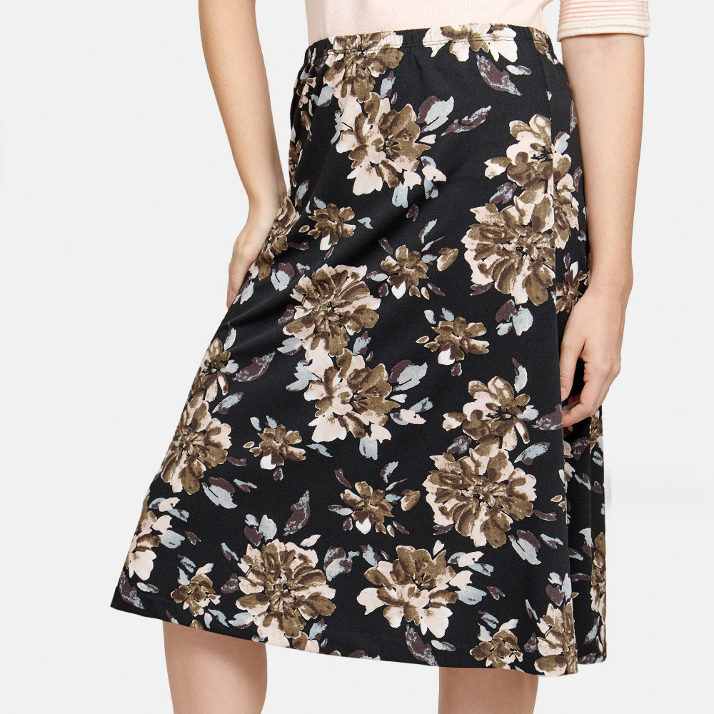 Falda corte sirena con estampado floral Vernoa