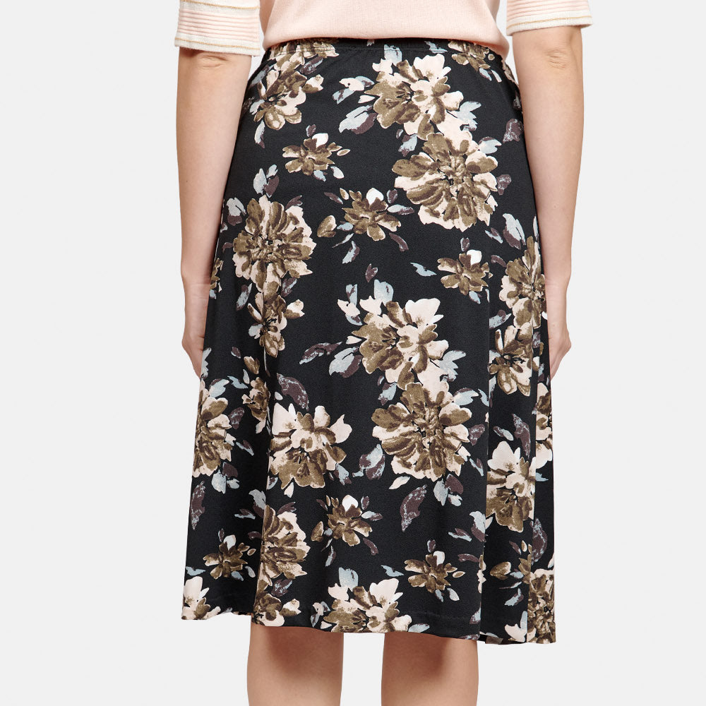Falda corte sirena con estampado floral Vernoa