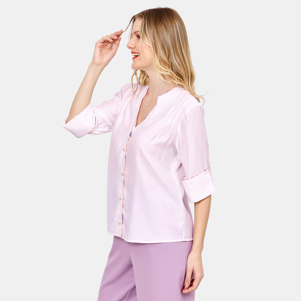 Blusa bierta de manga 3/4 Juquila