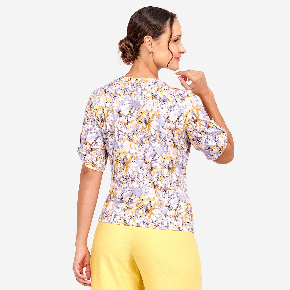 Blusa estampada con botones al frente Sayulita