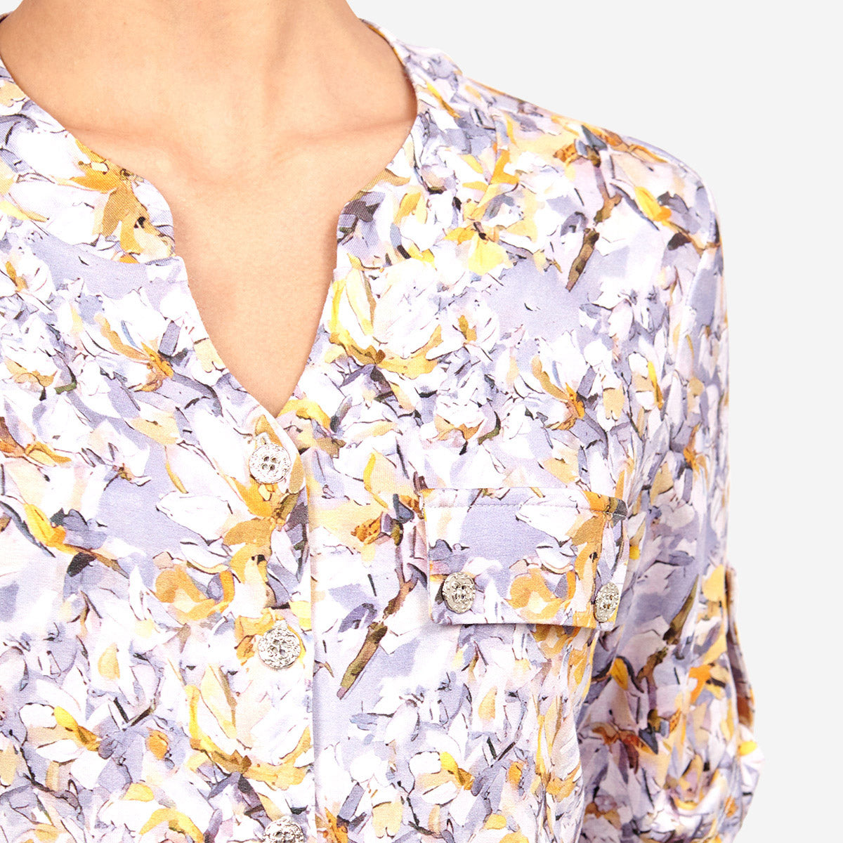 Blusa estampada con botones al frente Sayulita