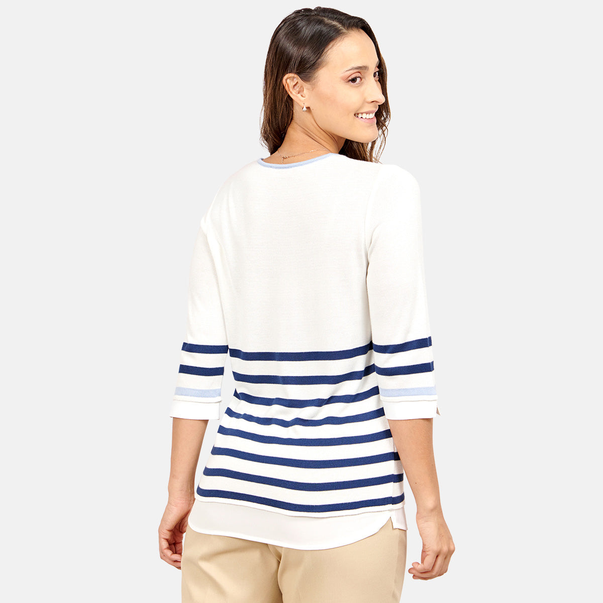 Blusa rayas con detalle en puños Bernal