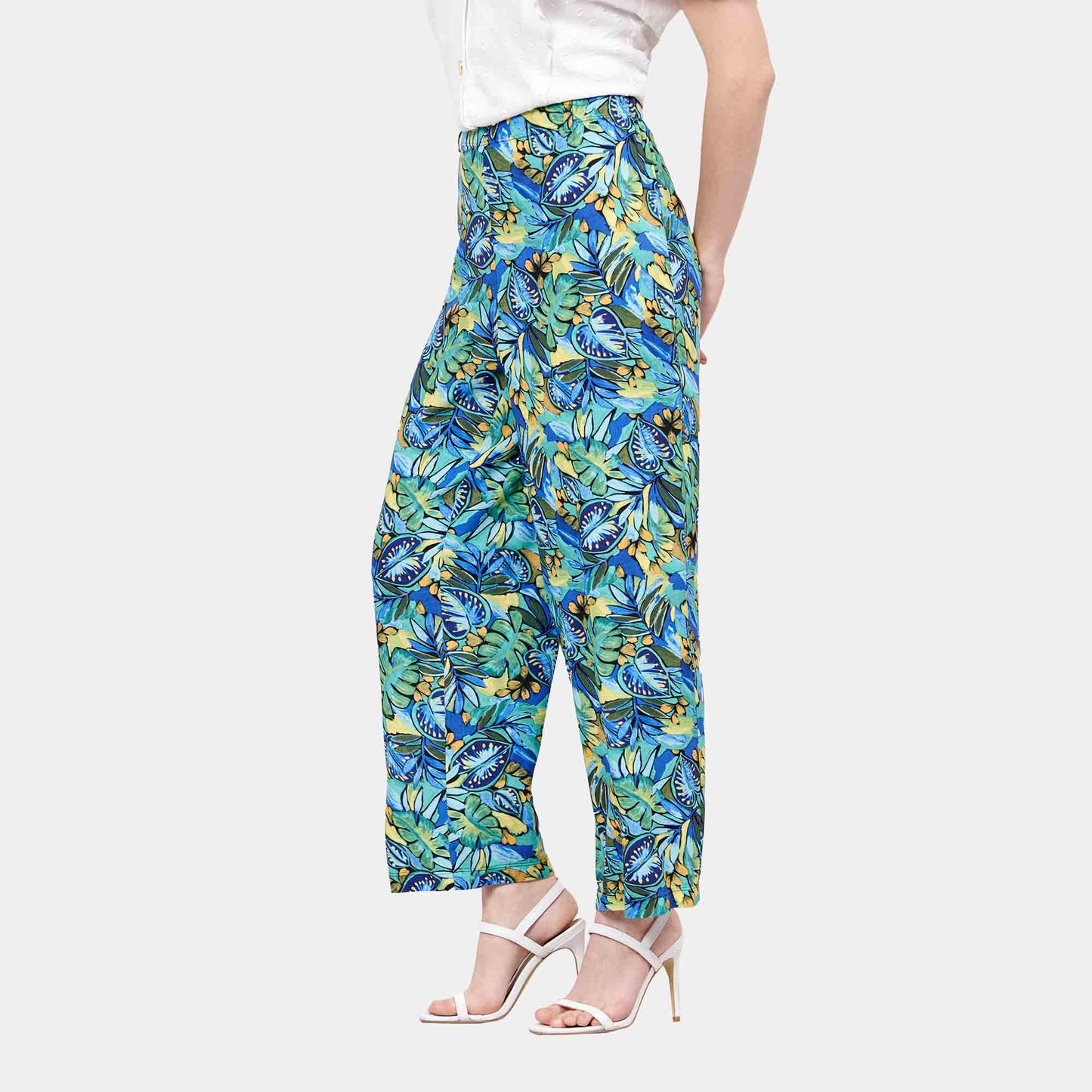 Pantalón estampado pretina volteada Cadereyta