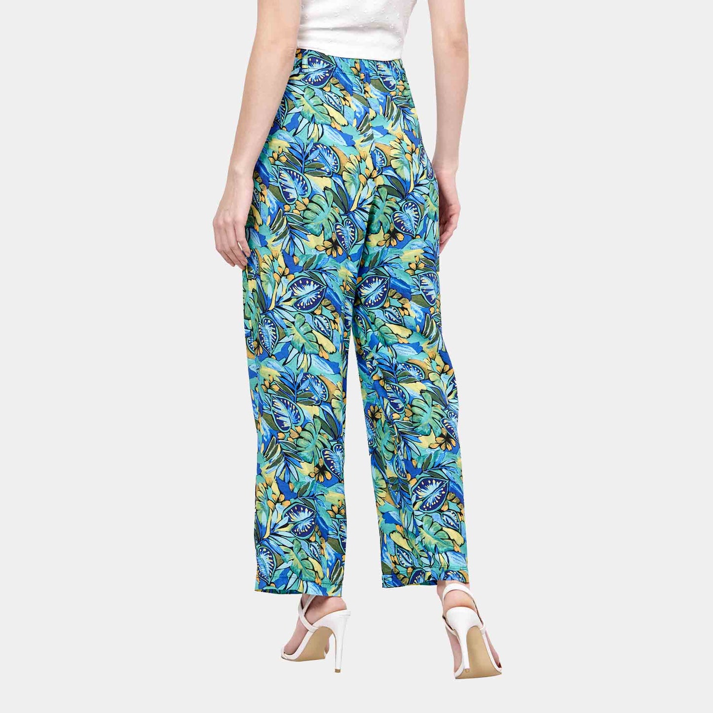 Pantalón estampado pretina volteada Cadereyta