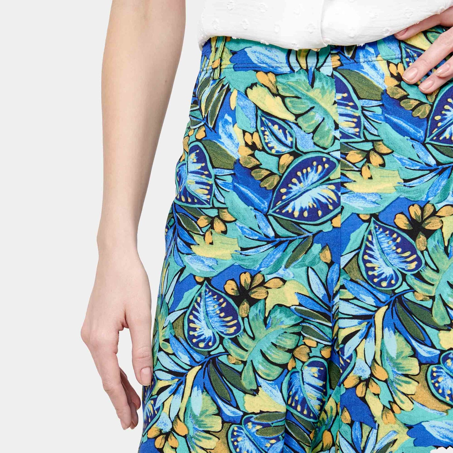 Pantalón estampado pretina volteada Cadereyta