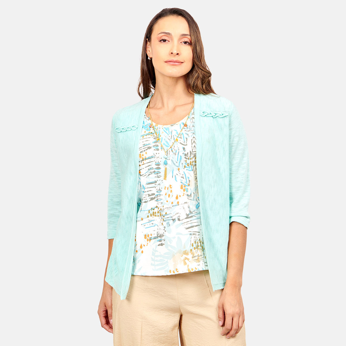 Twin Fix top estampado ensamble con tenza Sisal