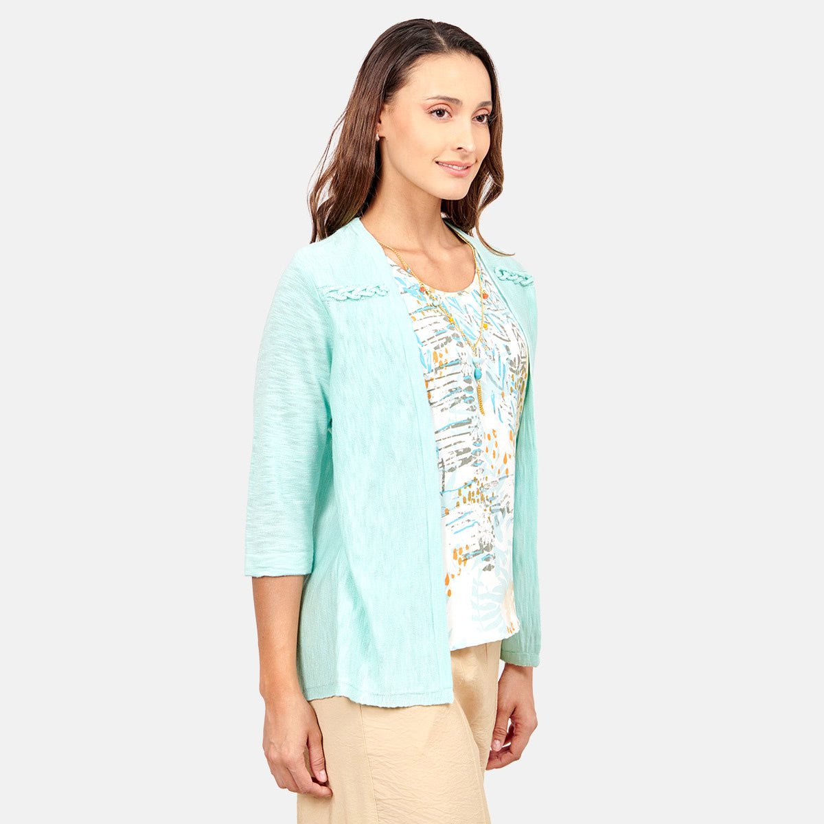 Twin Fix top estampado ensamble con tenza Sisal