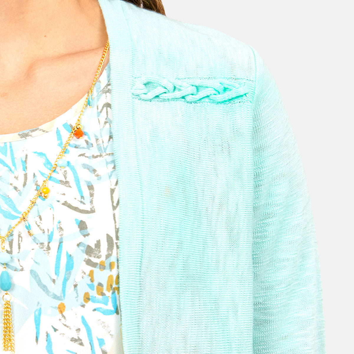 Twin Fix top estampado ensamble con tenza Sisal