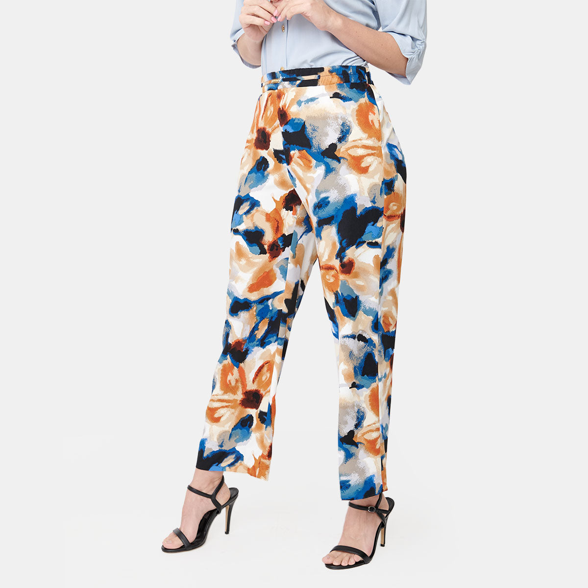 Pantalón estampado con hebilla Calypso