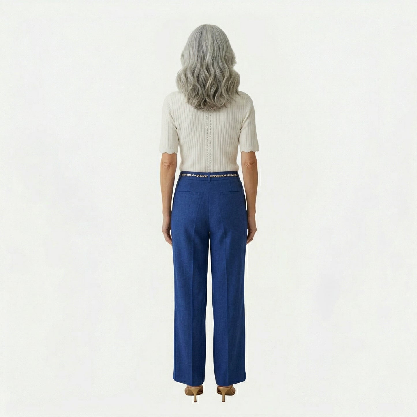 Pantalón recto con cuentas Meredith