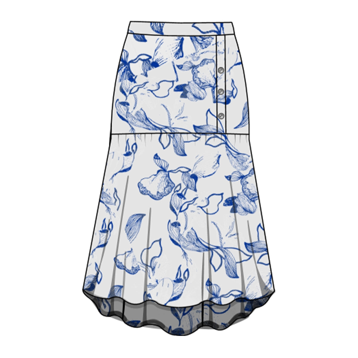 Falda estampada Meredith