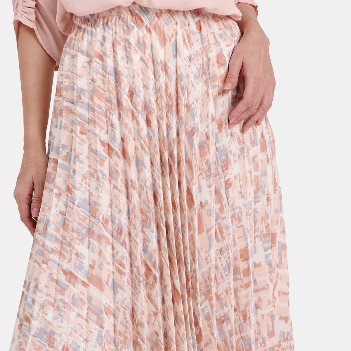 V68722 - Falda estampada plisada Maeli