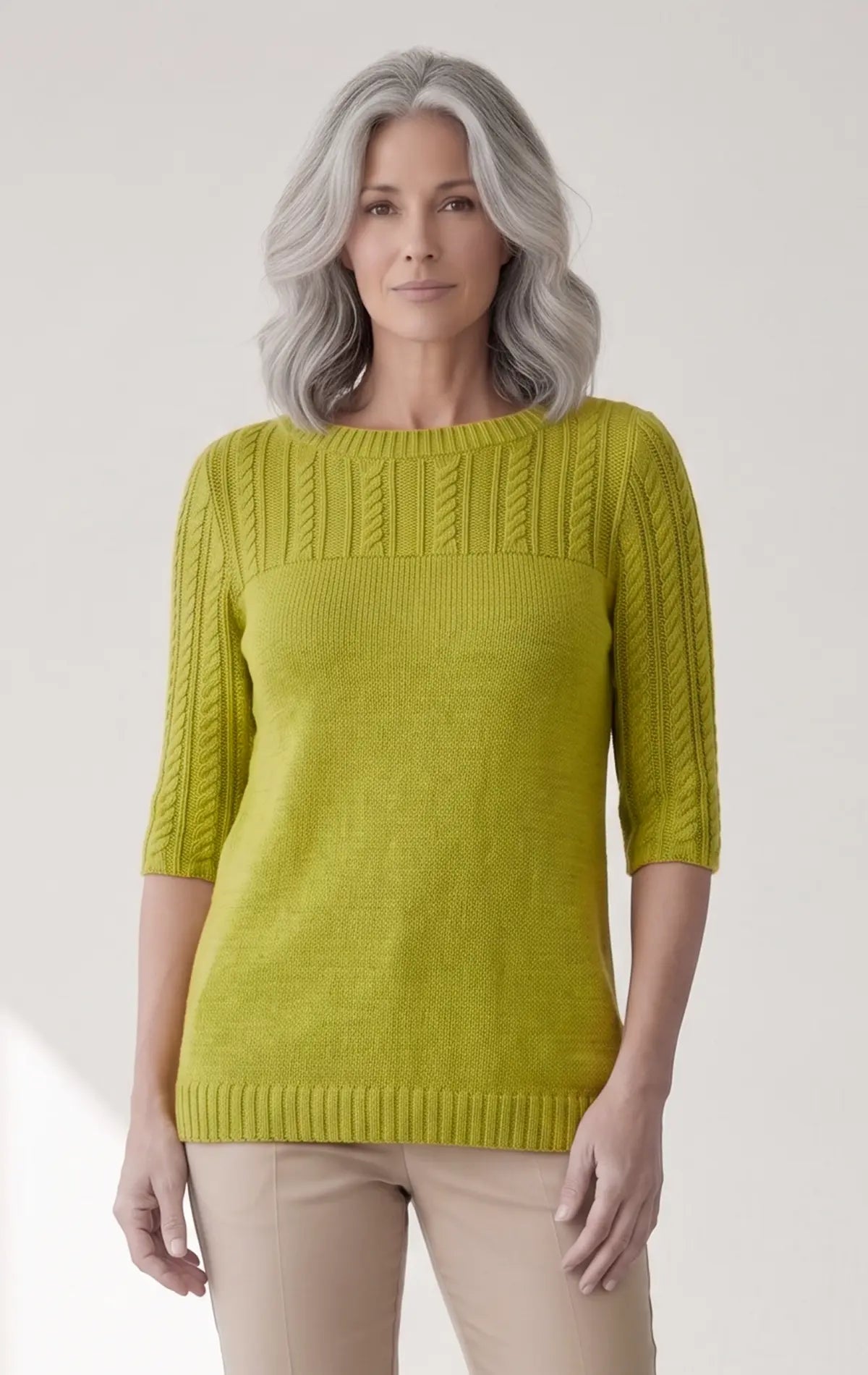 VI79701 - Blusa de punto mga corta Gween