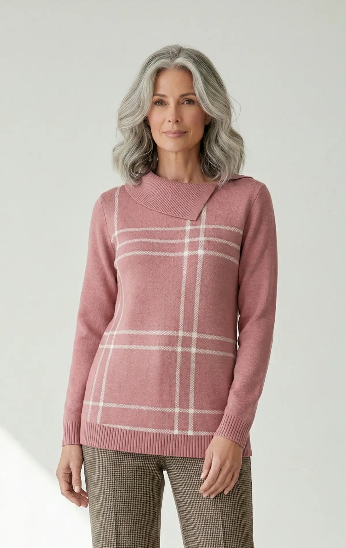 VI79711 - Blusa cuello redondo c/trenza mga larga Eilis
