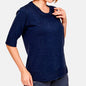 Blusa escote redondo con tenza