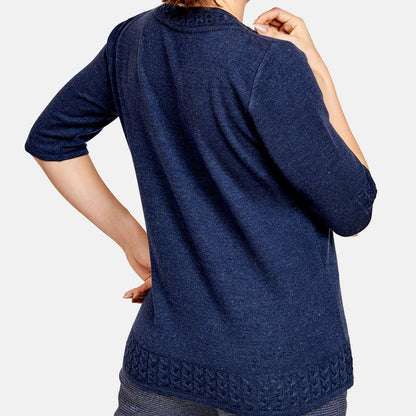 Blusa escote redondo con tenza