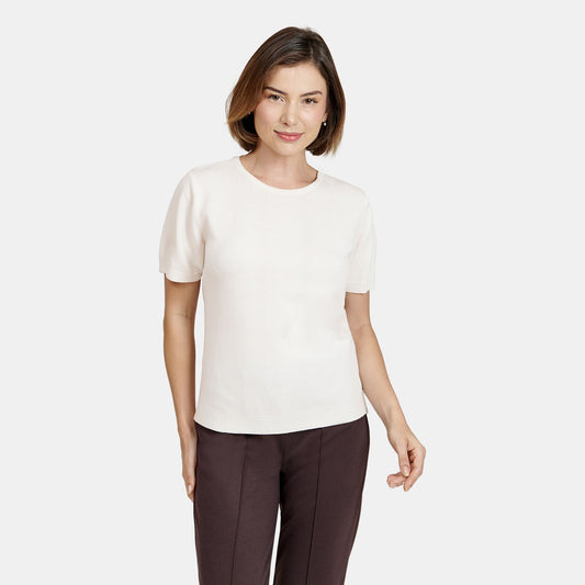 Blusa manga corta escote redondo -  C0005 Clásicos