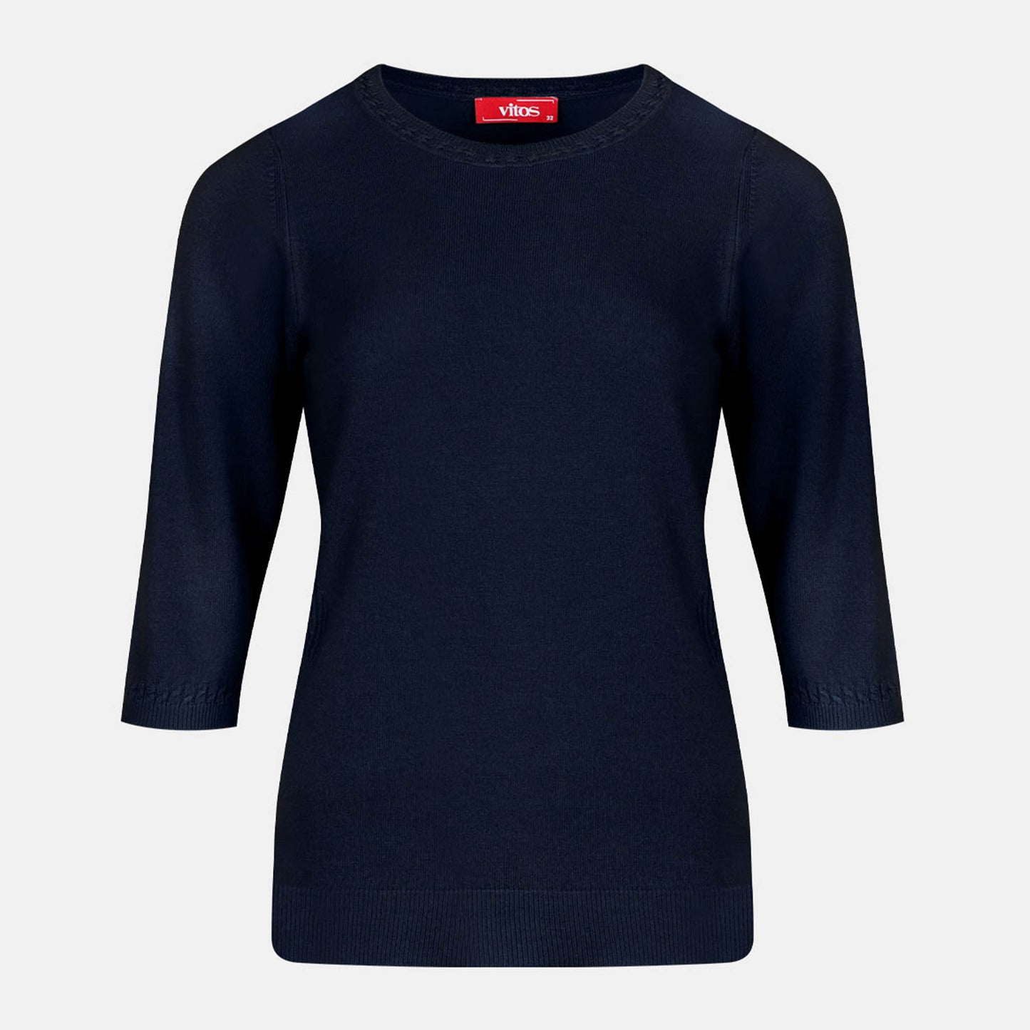 Blusa punto trenza estructura manga 3/4 - C0006 Clasico