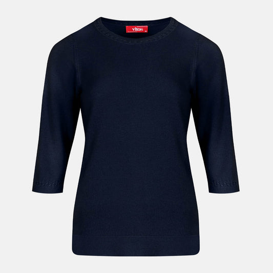 Blusa punto trenza estructura manga 3/4 - C0006 Clasico