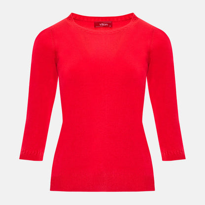 Blusa punto trenza estructura manga 3/4 - C0006 Primavera