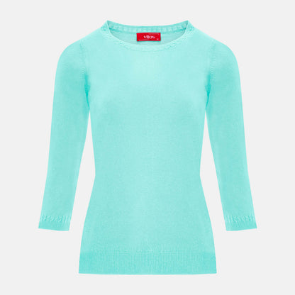 Blusa punto trenza estructura manga 3/4 - C0006 Primavera