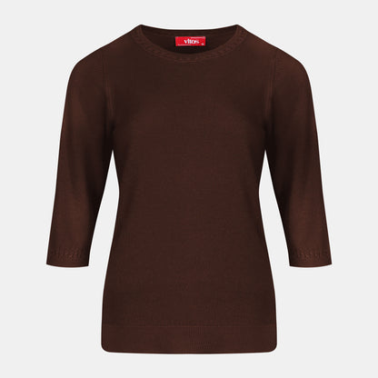 Blusa punto trenza estructura manga 3/4 - C0006 Invierno