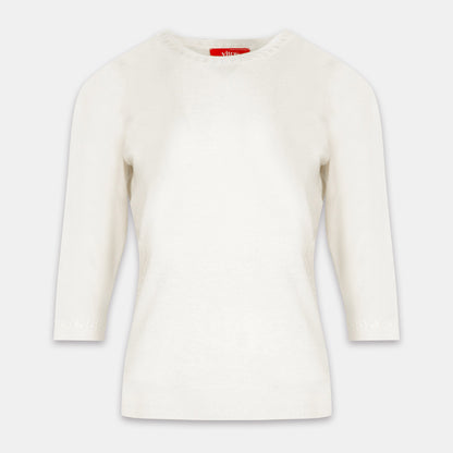 Blusa punto trenza estructura manga 3/4 - C0006 Clasico