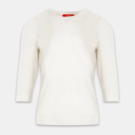 Blusa punto trenza estructura manga 3/4 - C0006 Clasico