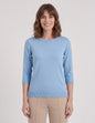 Blusa punto trenza estructura manga 3/4