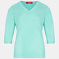 Blusa punto escote V calado manga 3/4 - C0008 Atemporales