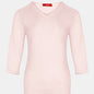 Blusa punto escote V calado manga 3/4 - C0008 Atemporales