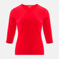 Blusa punto escote V calado manga 3/4 - C0008 Primavera