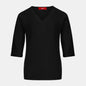 Blusa punto escote V calado manga 3/4 - C0008 Clasicos