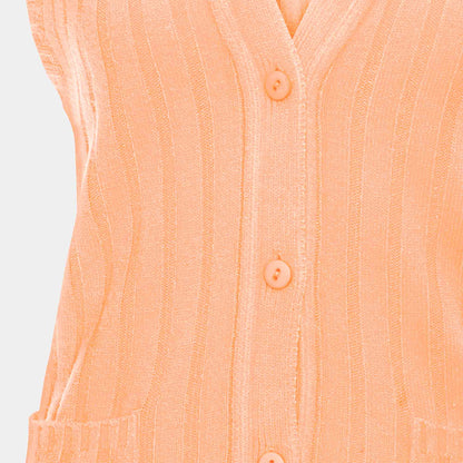 Chaleco Acanalado con bolsillos  - C0061 Primavera
