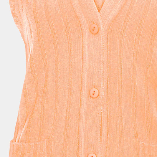 Chaleco Acanalado con bolsillos  - C0061 Primavera