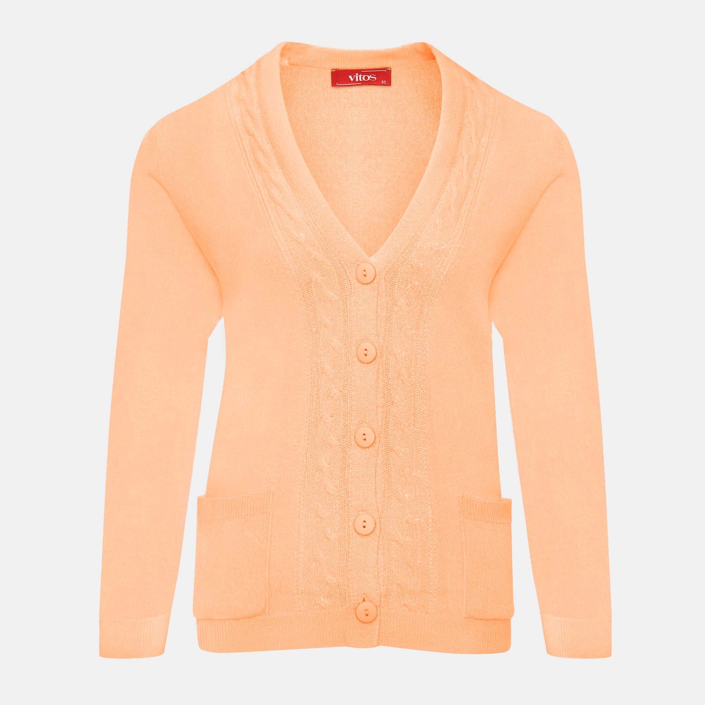 Cárdigan escote V trenza - C0082 Primavera