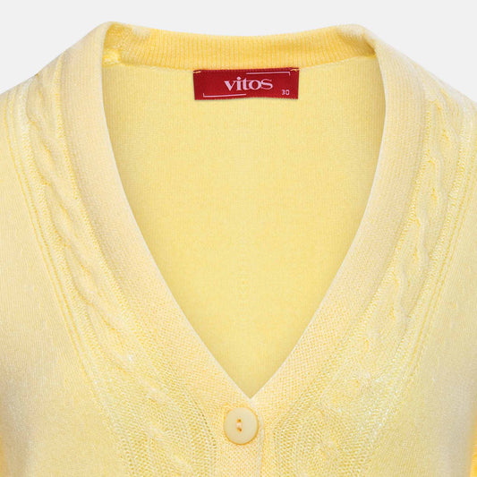 Cárdigan escote V trenza - C0082 Primavera