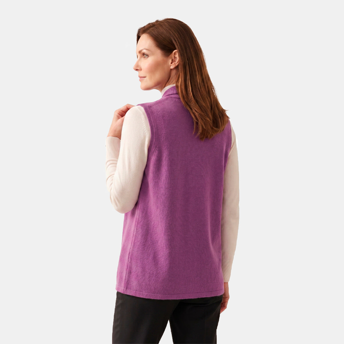 C69061 - Chaleco tejido con botones en solapa Candace