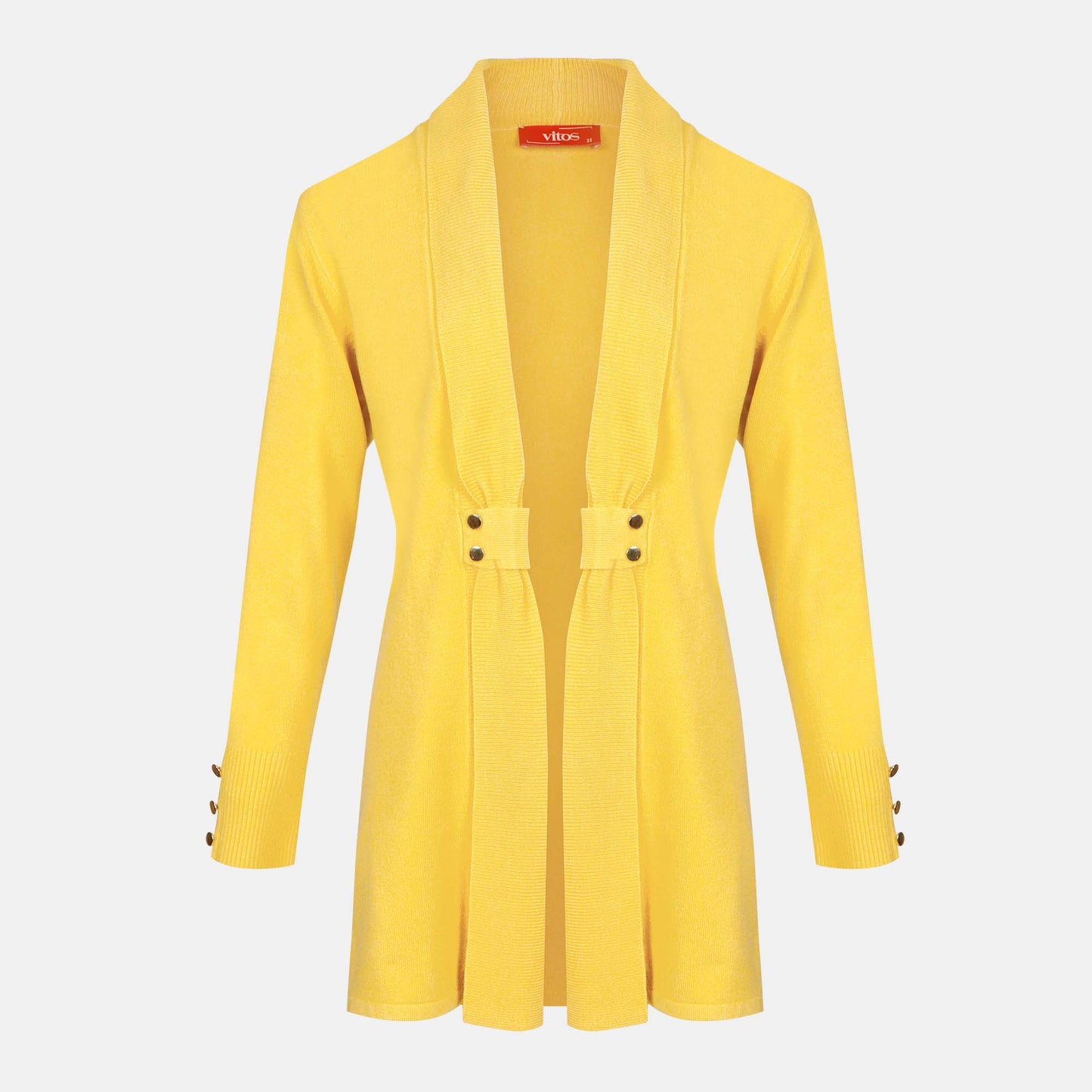 Cardigan solapa con botones - C8010 Atemporales