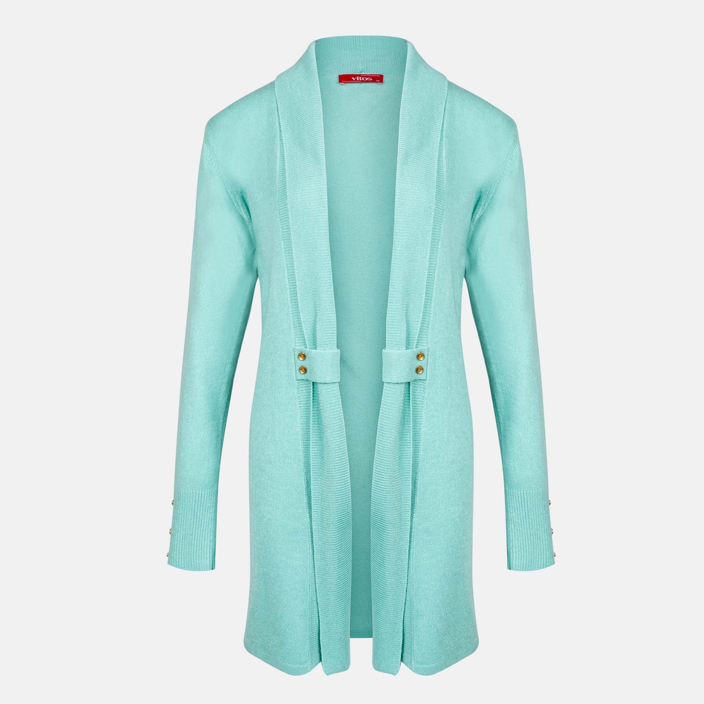 Cardigan solapa con botones - C8010 Atemporales