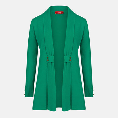 Cardigan solapa con botones - C8010 Atemporales
