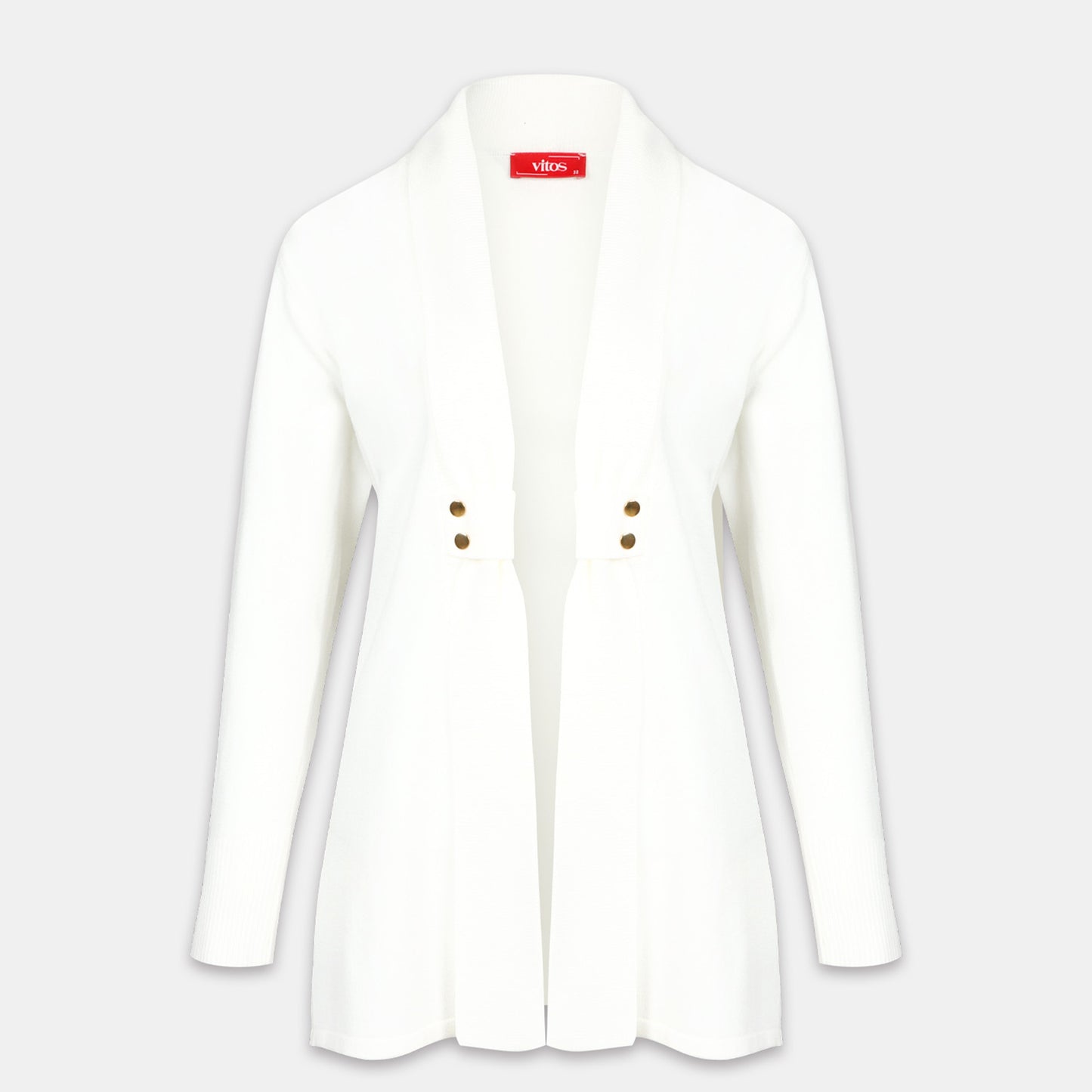 Cardigan solapa con botones - C8010 Clásicos