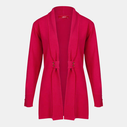 Cardigan solapa con botones - C8010 Atemporales